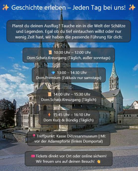 Wochenplan (c) Diözesanmuseum Bamberg Wochenplan